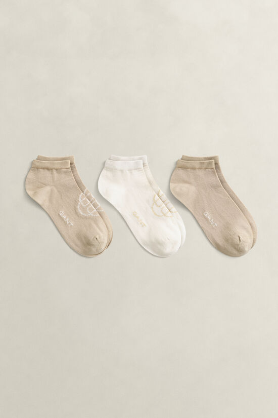 3er-Pack Kn&ouml;chelsocken Monogram & Einfarbig