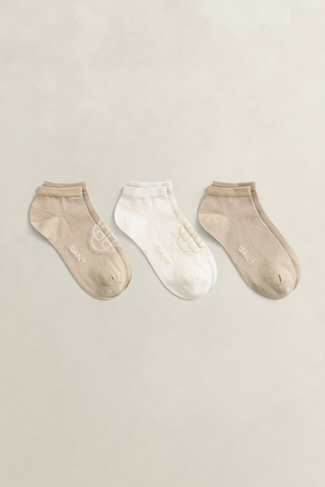 3er-Pack Kn&ouml;chelsocken Monogram & Einfarbig