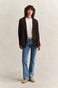 Kurzarmpullover aus Baumwolle mit Zopfmuster