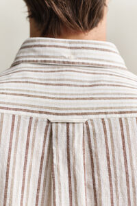 Gestreiftes Hemd aus Leinenmix