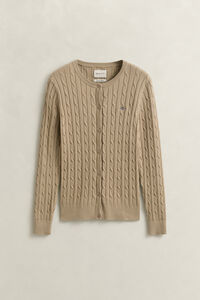 Strickjacke mit Zopfmuster