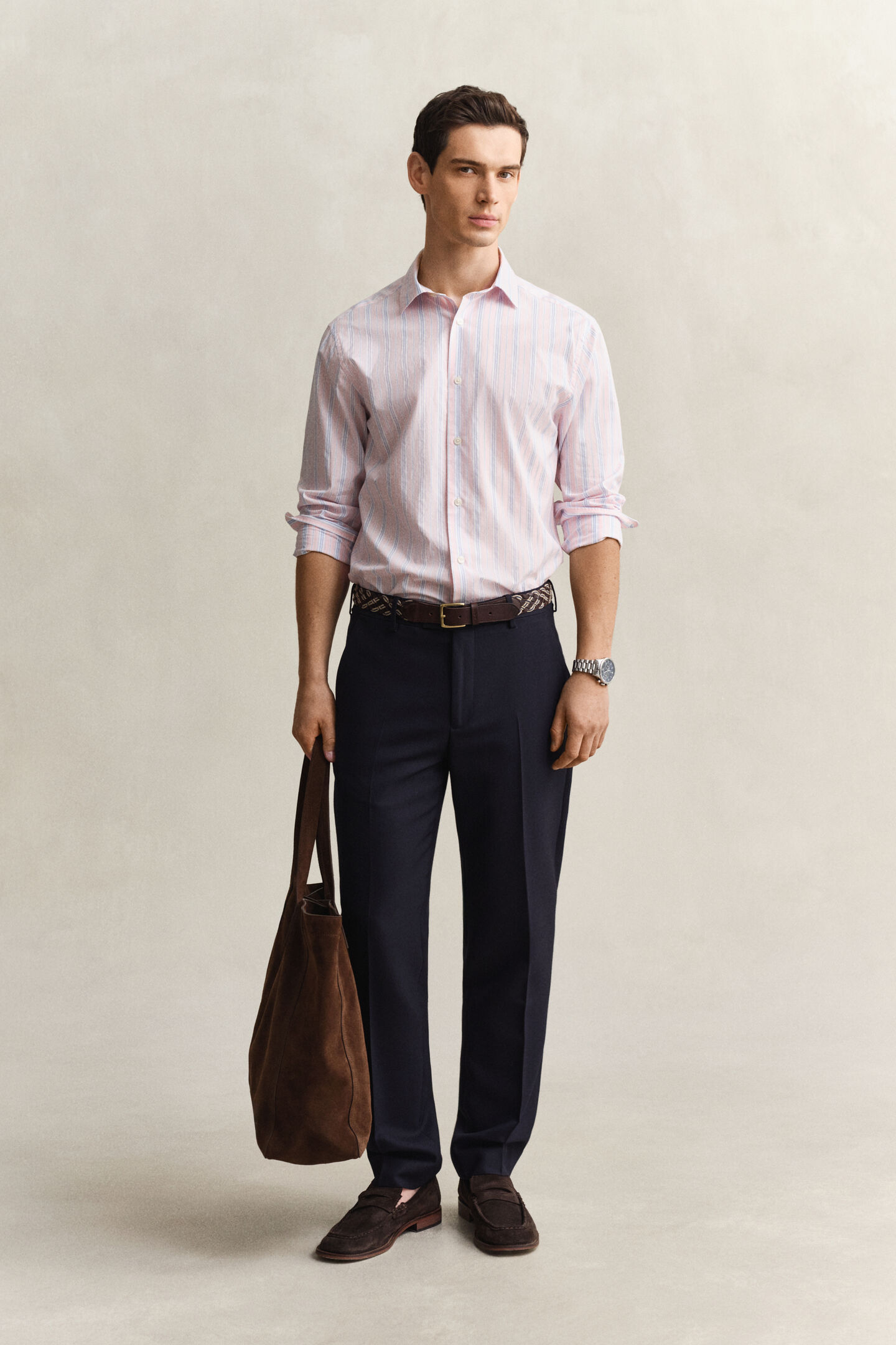 Regular Fit Hemd mit Dobby-Streifen