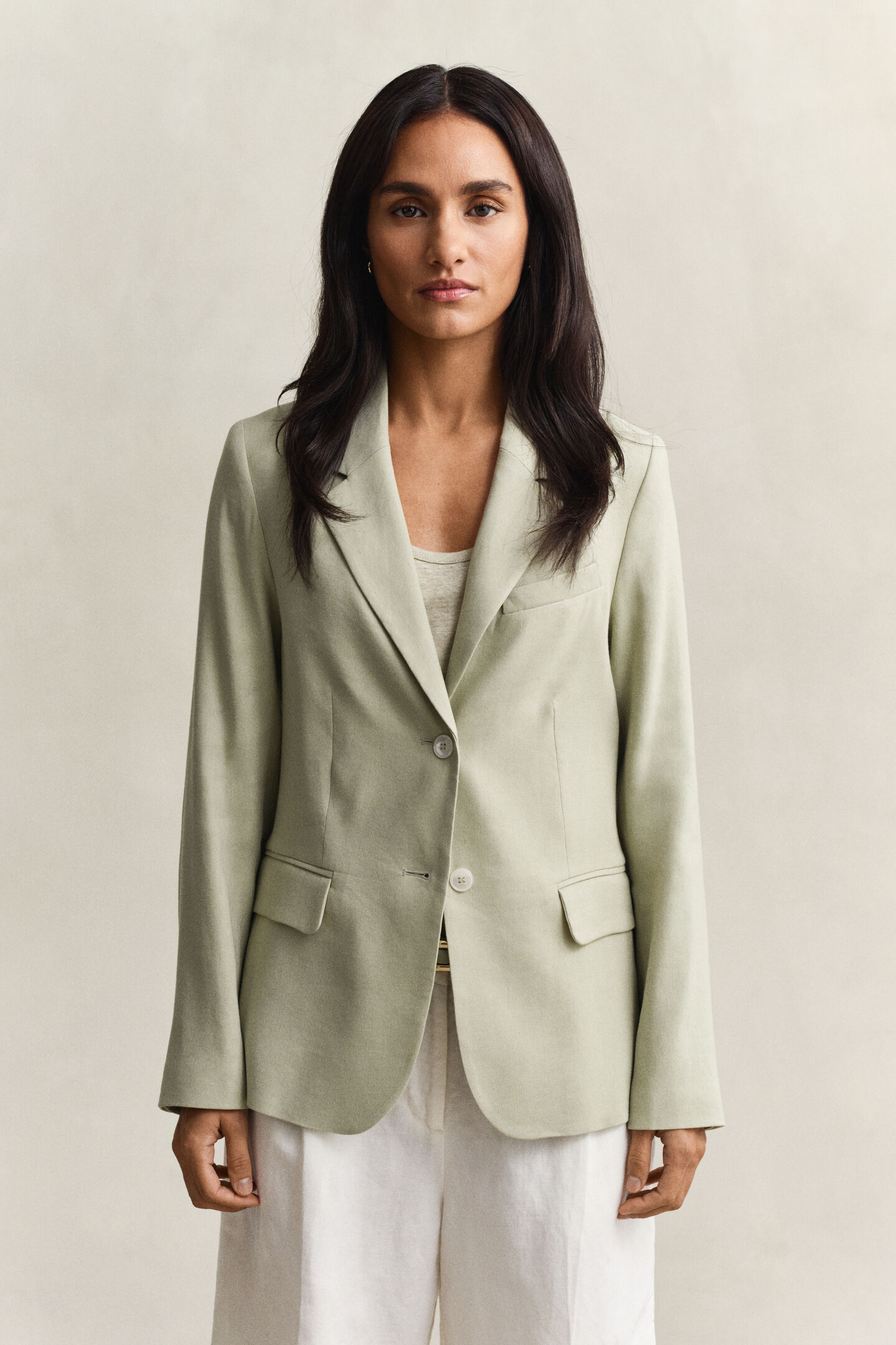 Stretch-Blazer aus Leinen