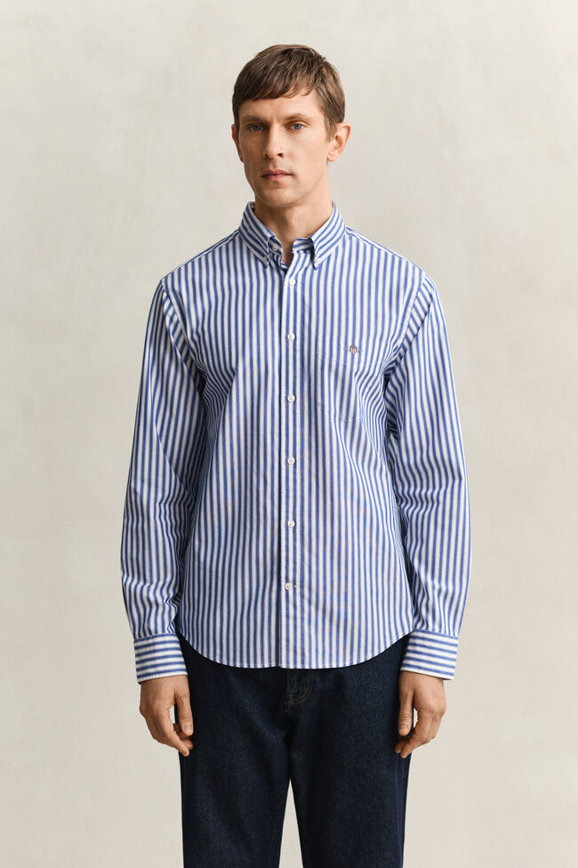 Classic Popeline-Hemd mit Streifen