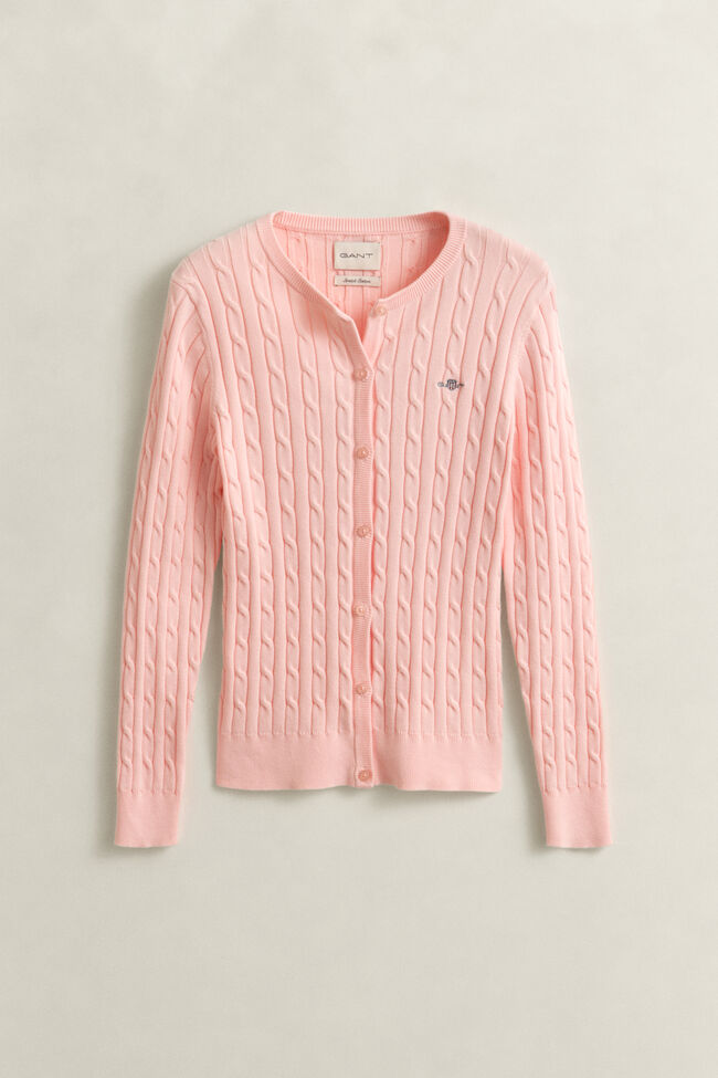 Strickjacke mit Zopfmuster