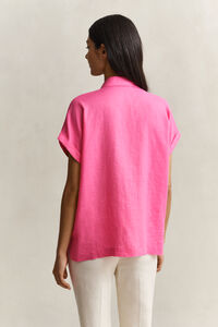 Leinenbluse mit Fl&uuml;gel&auml;rmeln