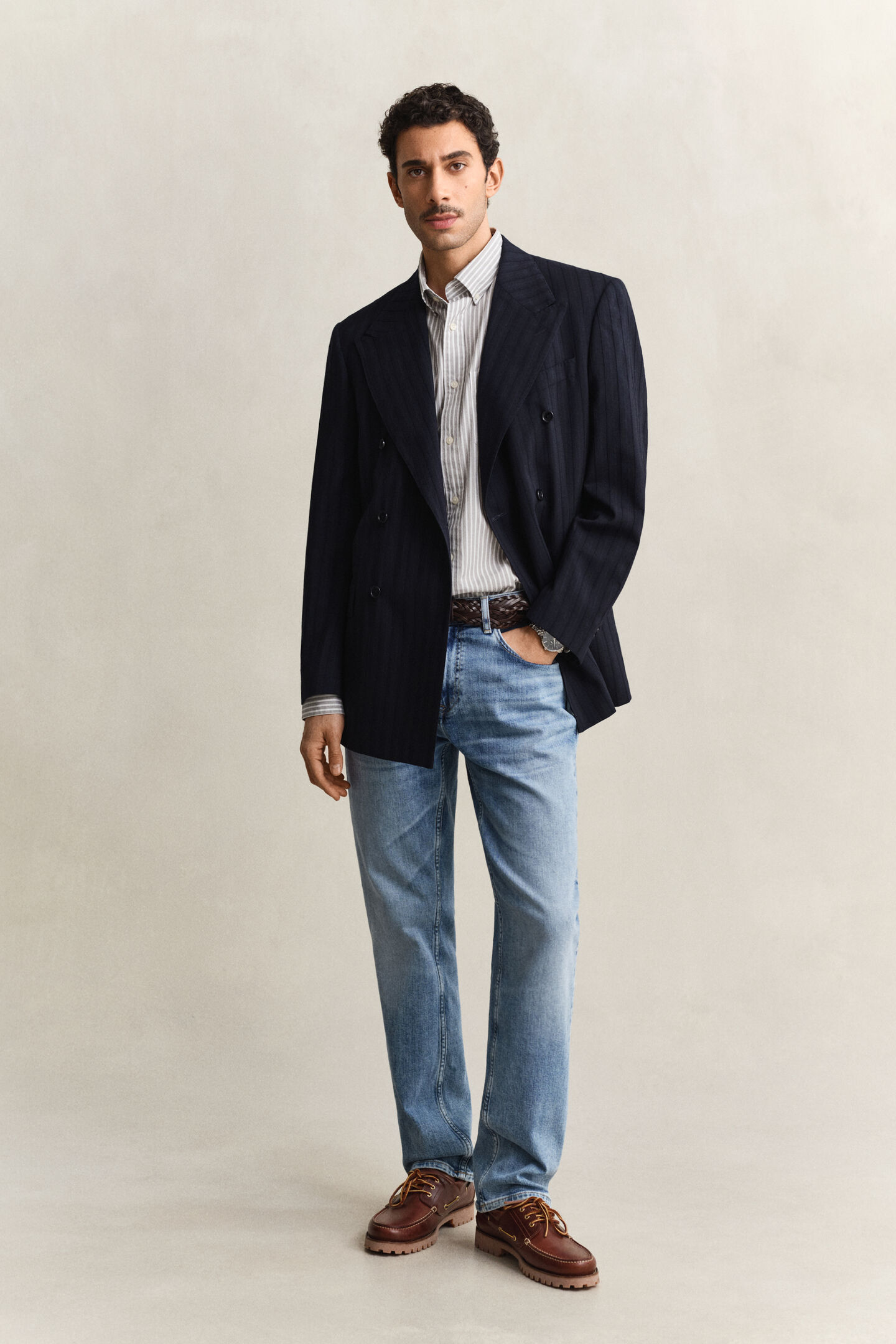 Classic Popeline-Hemd mit Streifen