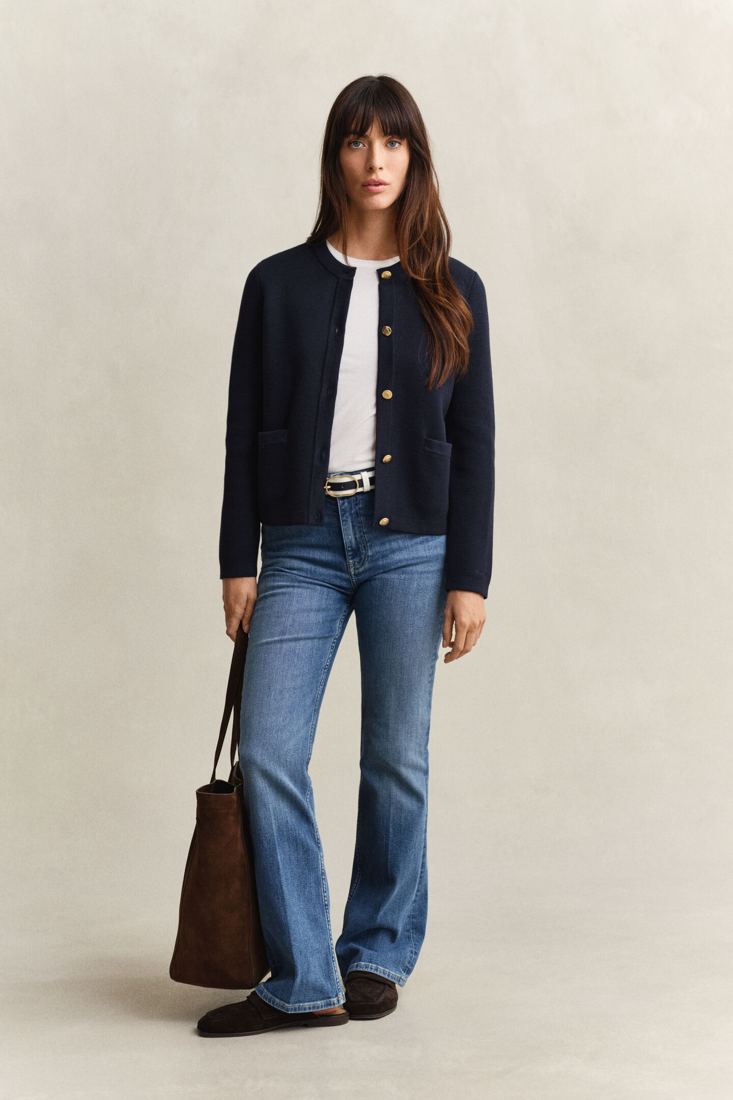 Gestrickte Jacke aus Baumwolle