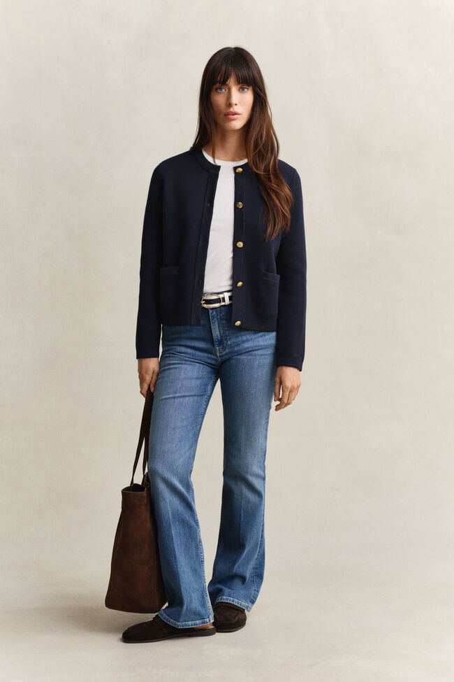 Gestrickte Jacke aus Baumwolle