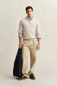 Zopfstrick Troyer aus Baumwolle