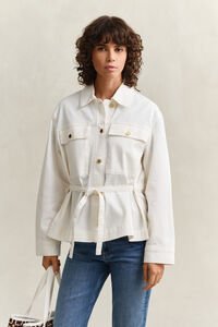 Jeansjacke zum Binden