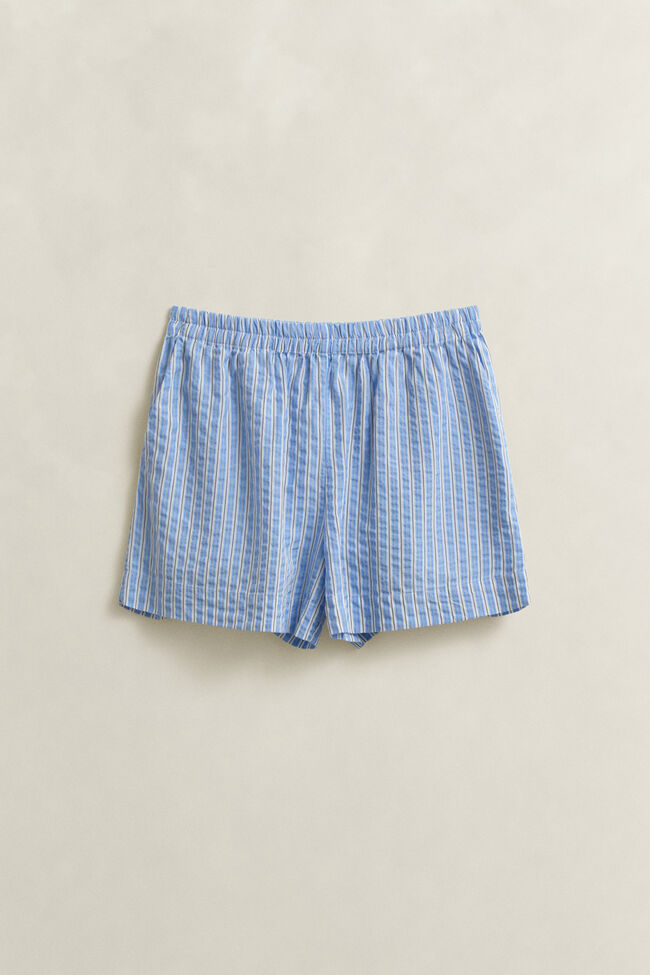 Gestreifte Seersucker Shorts