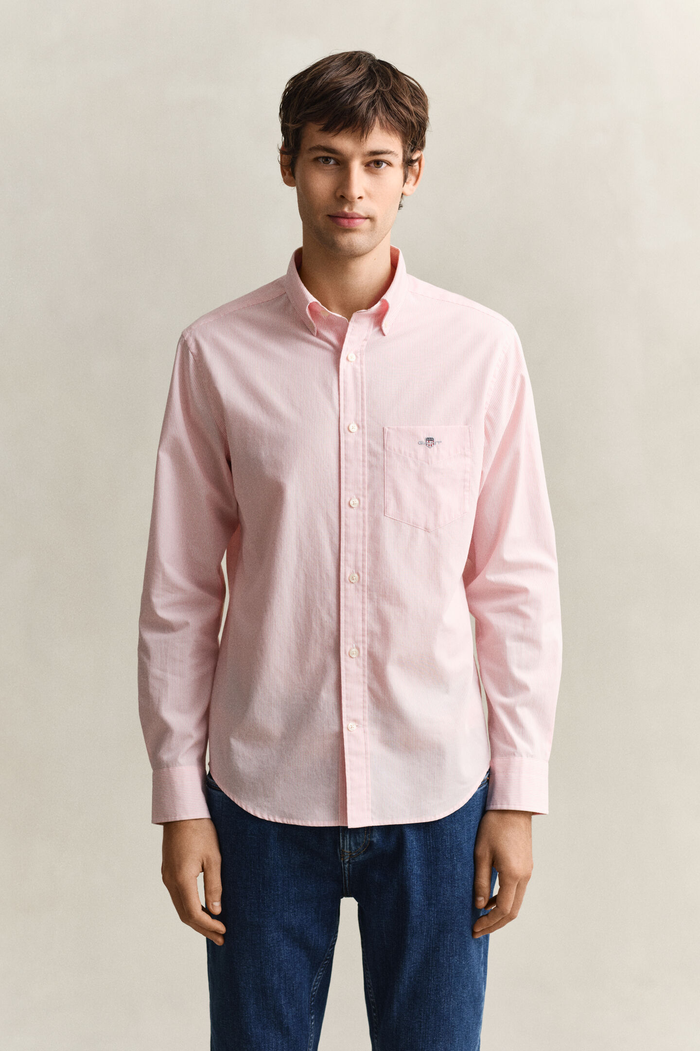 Banker Stripe Classic Popeline Hemd