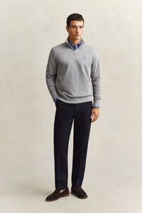 Shield Sweatshirt mit halblangem Rei&szlig;verschluss