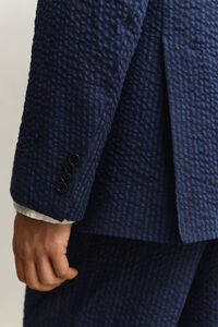 Indigo Seersucker Anzugsakko