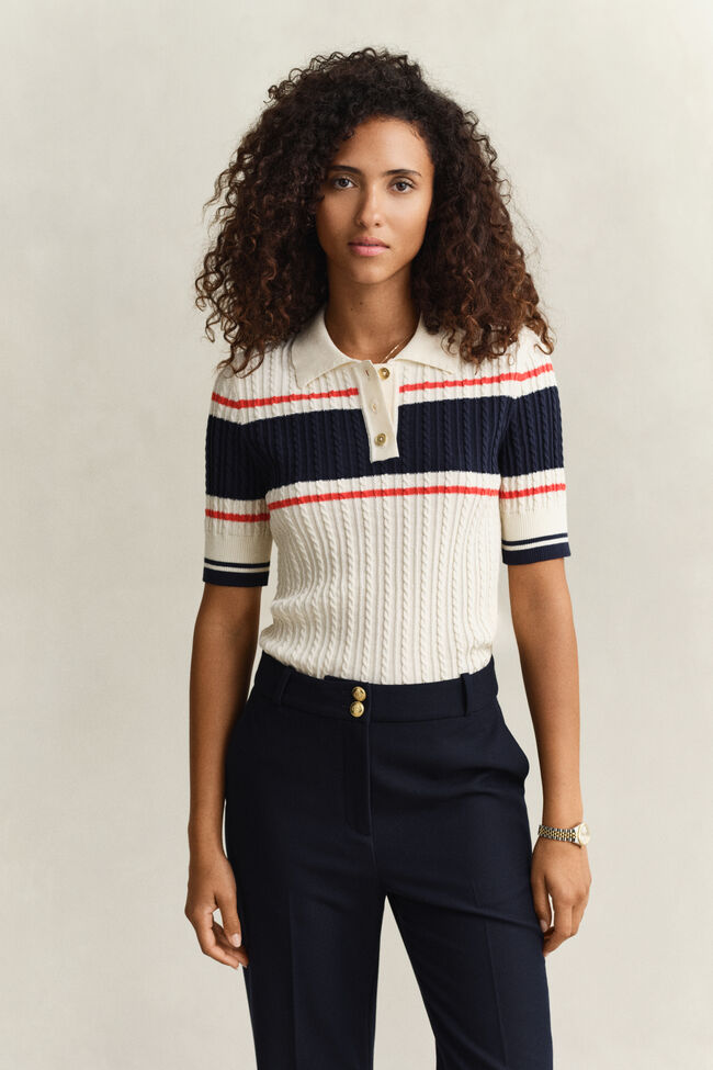 Kurzarm-Rugger aus Baumwolle