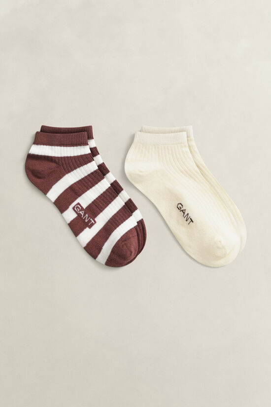 2er-Pack Kn&ouml;chelsocken Gestreift & Einfarbig