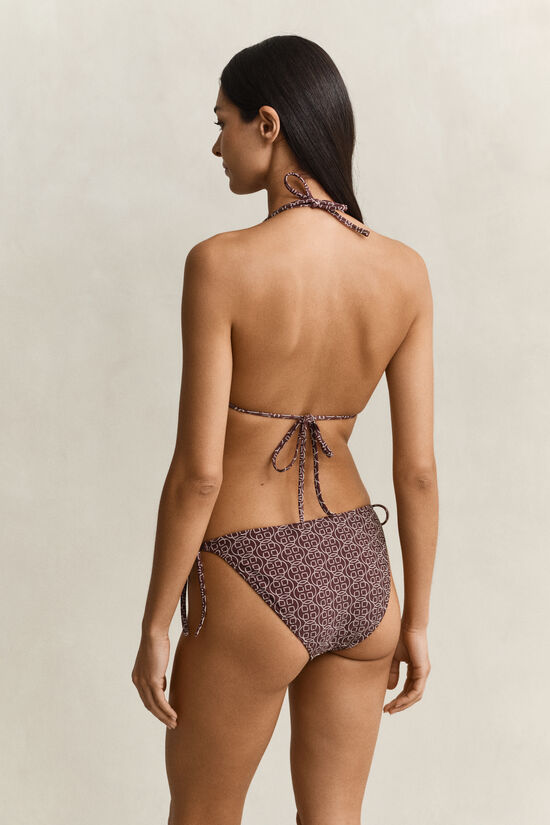 Bikinihose mit seitlichen Bindeb&auml;ndern und Print
