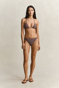 Wattiertes Triangel-Bikinioberteil mit Print