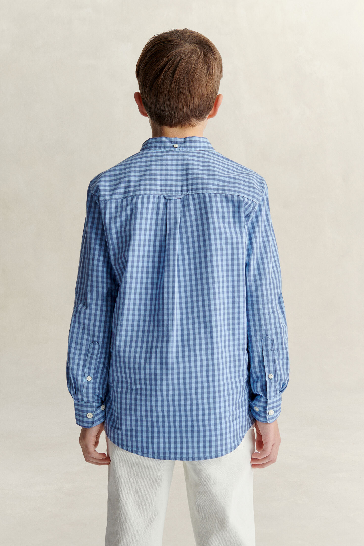 Teen Boys Gingham Popeline-Hemd
