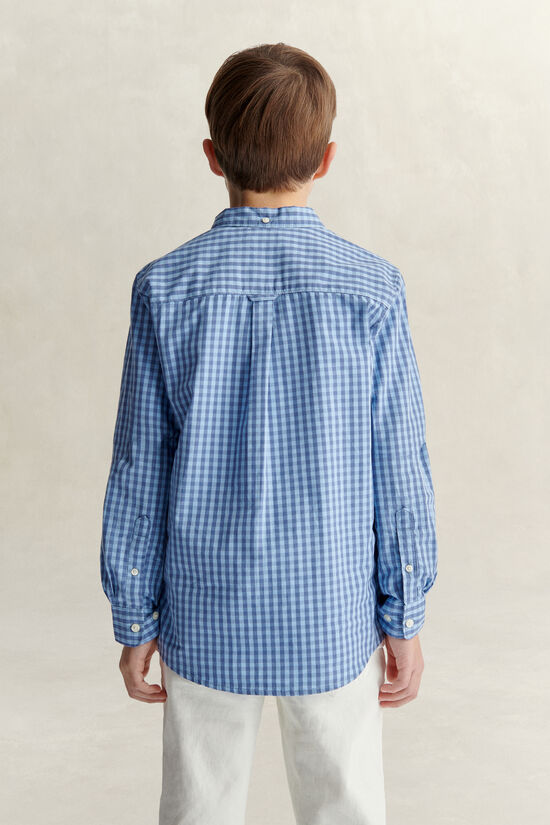 Teen Boys Gingham Popeline-Hemd