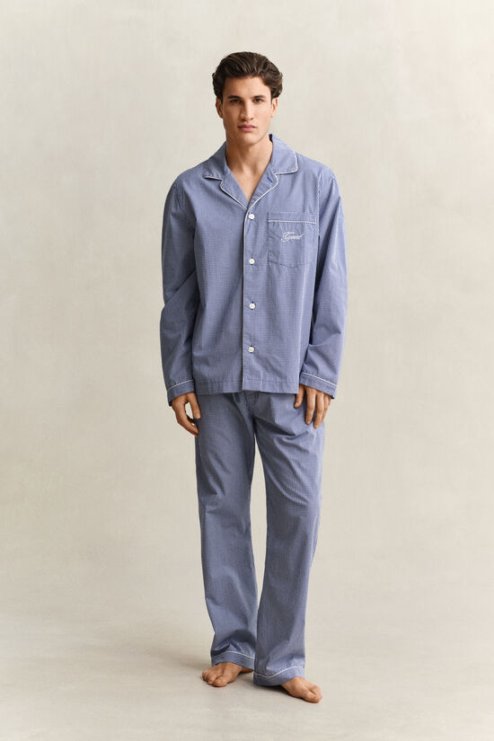 Gingham Pyjama aus Popeline