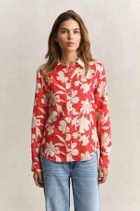 Gebl&uuml;mte Leinenbluse