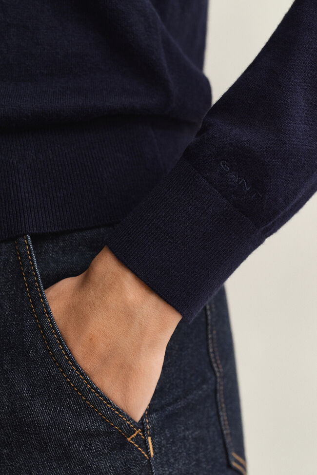 Leichte Rundhals-Strickjacke