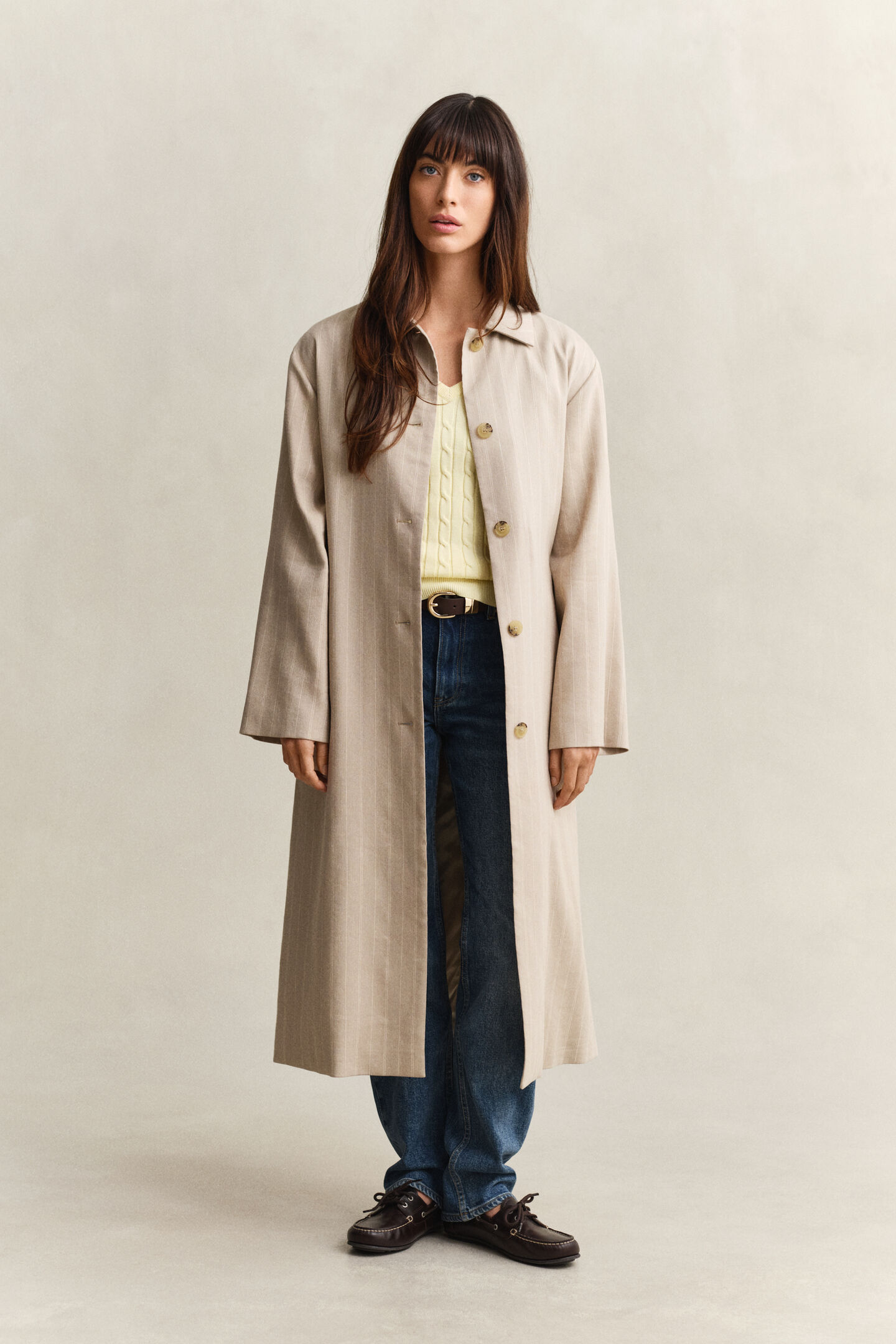 V-Neck Pullover mit Zopfmuster