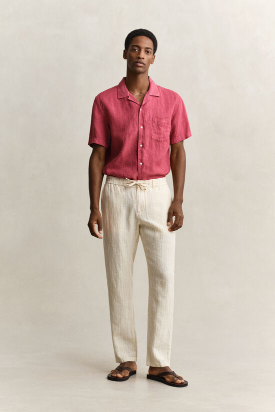 Gestreifte Leinenhose