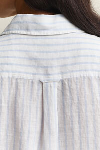 Relaxed Fit Leinen Bluse mit Streifen