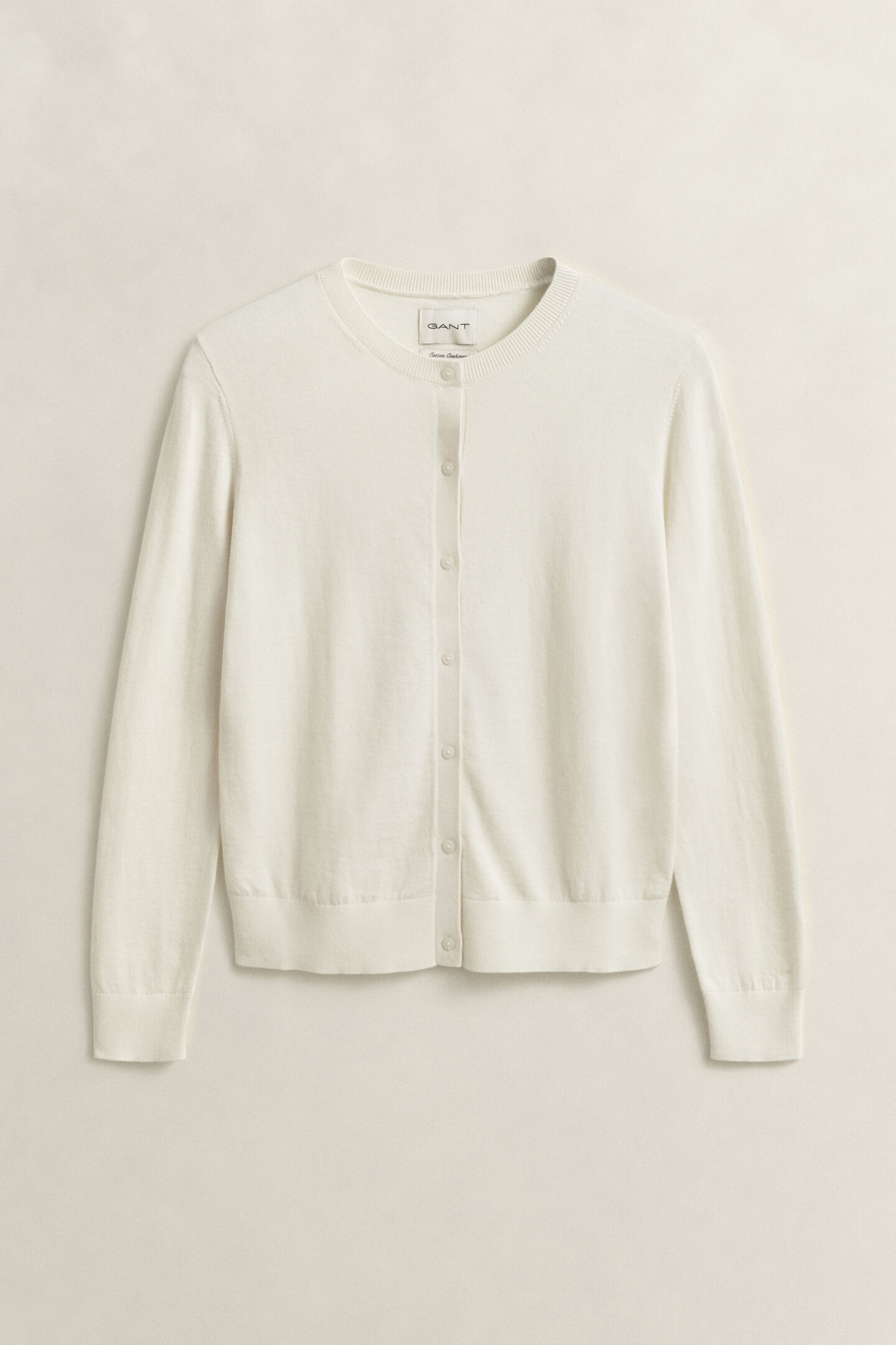 Leichte Rundhals-Strickjacke