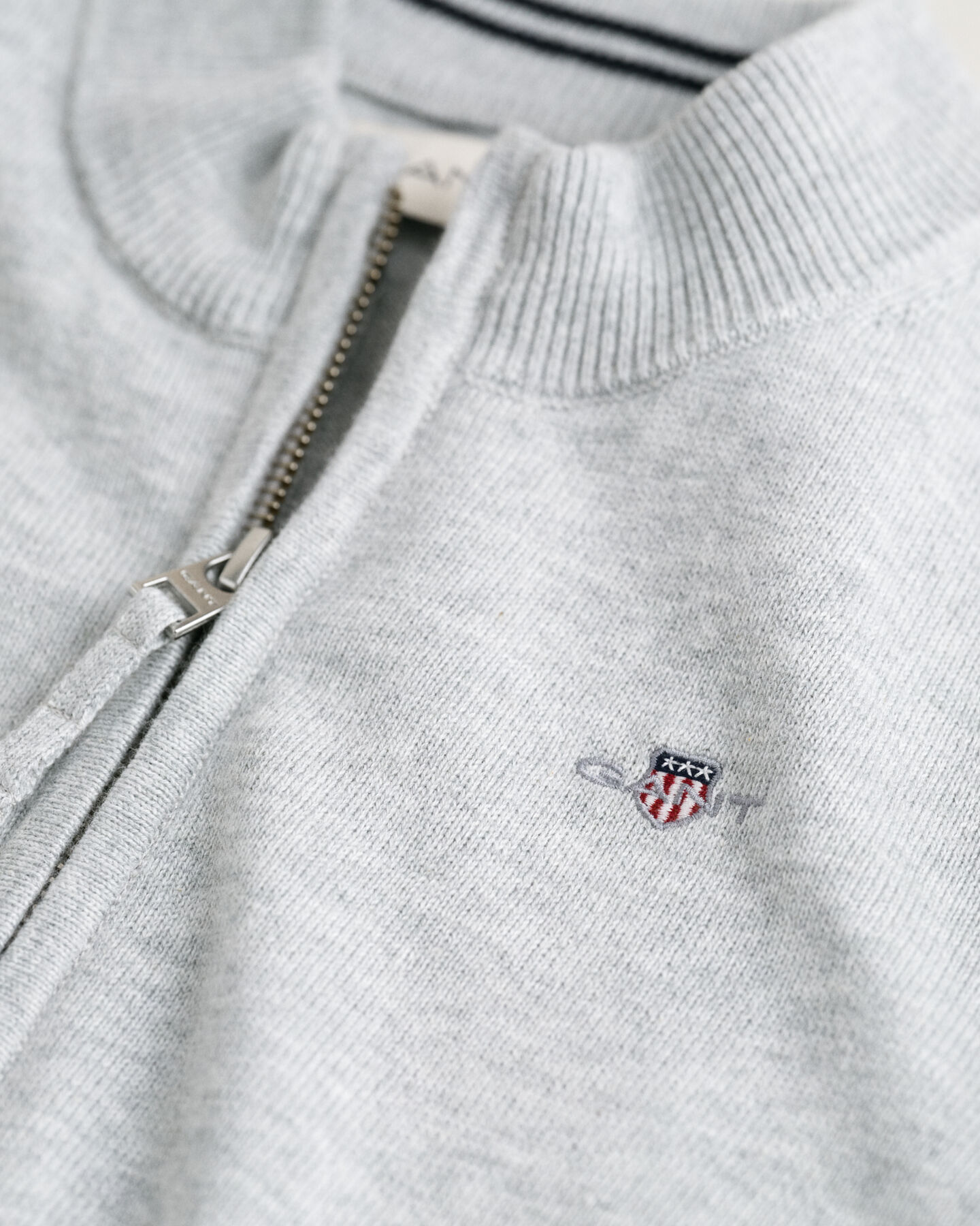 Kids Shield Strickjacke aus Baumwolle mit Rei&szlig;verschluss