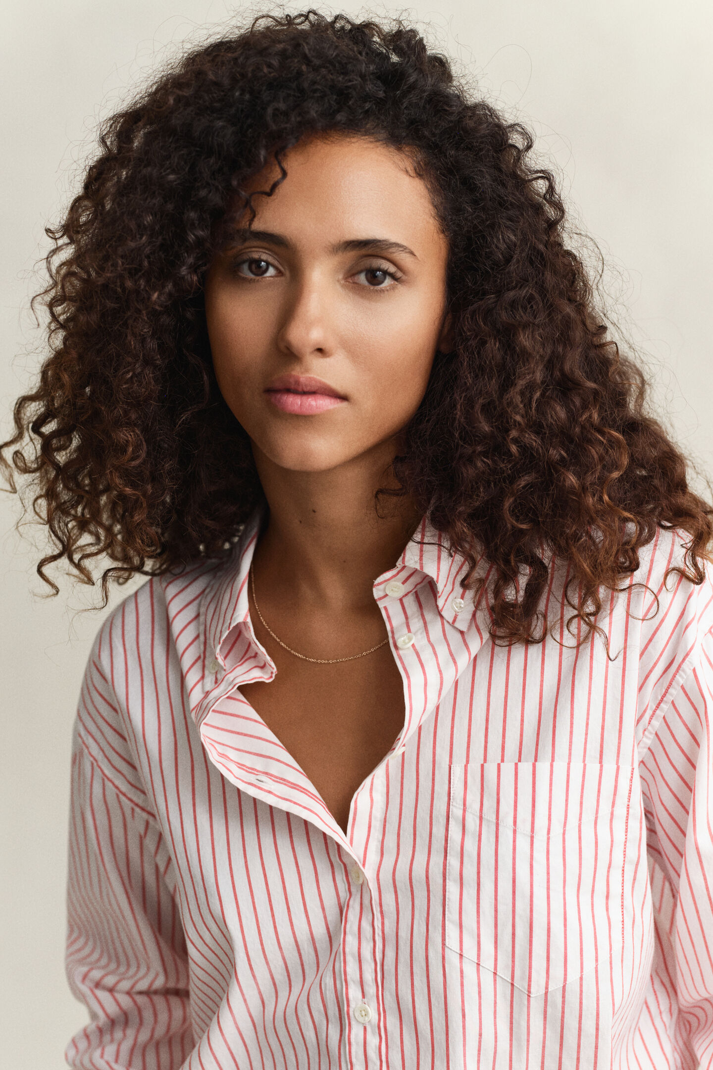 Luxury Oxford-Bluse mit Streifen