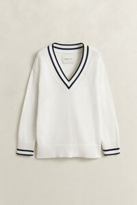 V-Neck Pullover aus Baumwolle