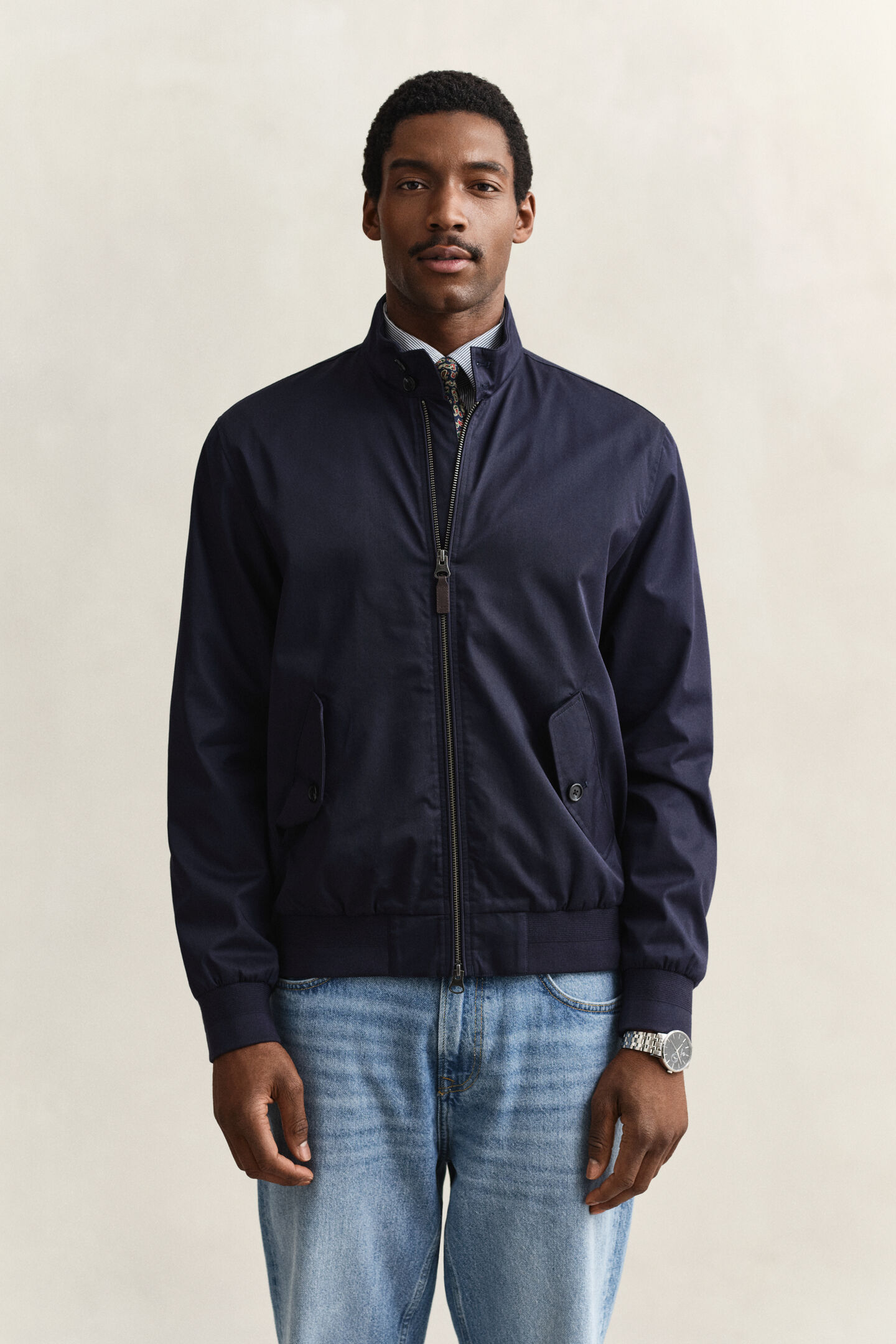 Harrington-Jacke aus Baumwollgemisch