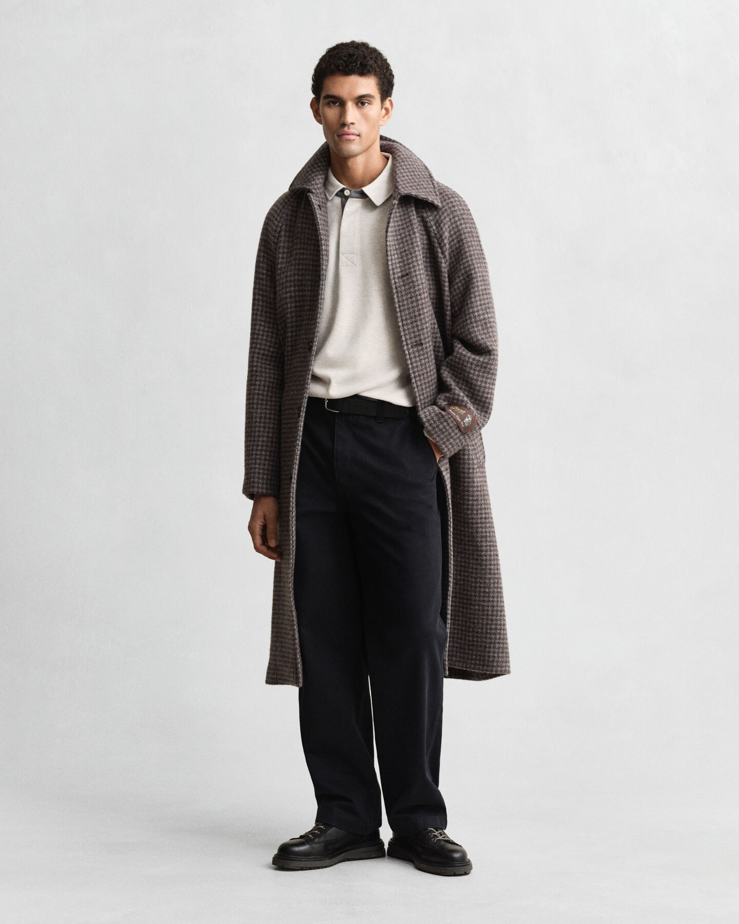 Leichtes Sacker Rib Polo-Sweatshirt