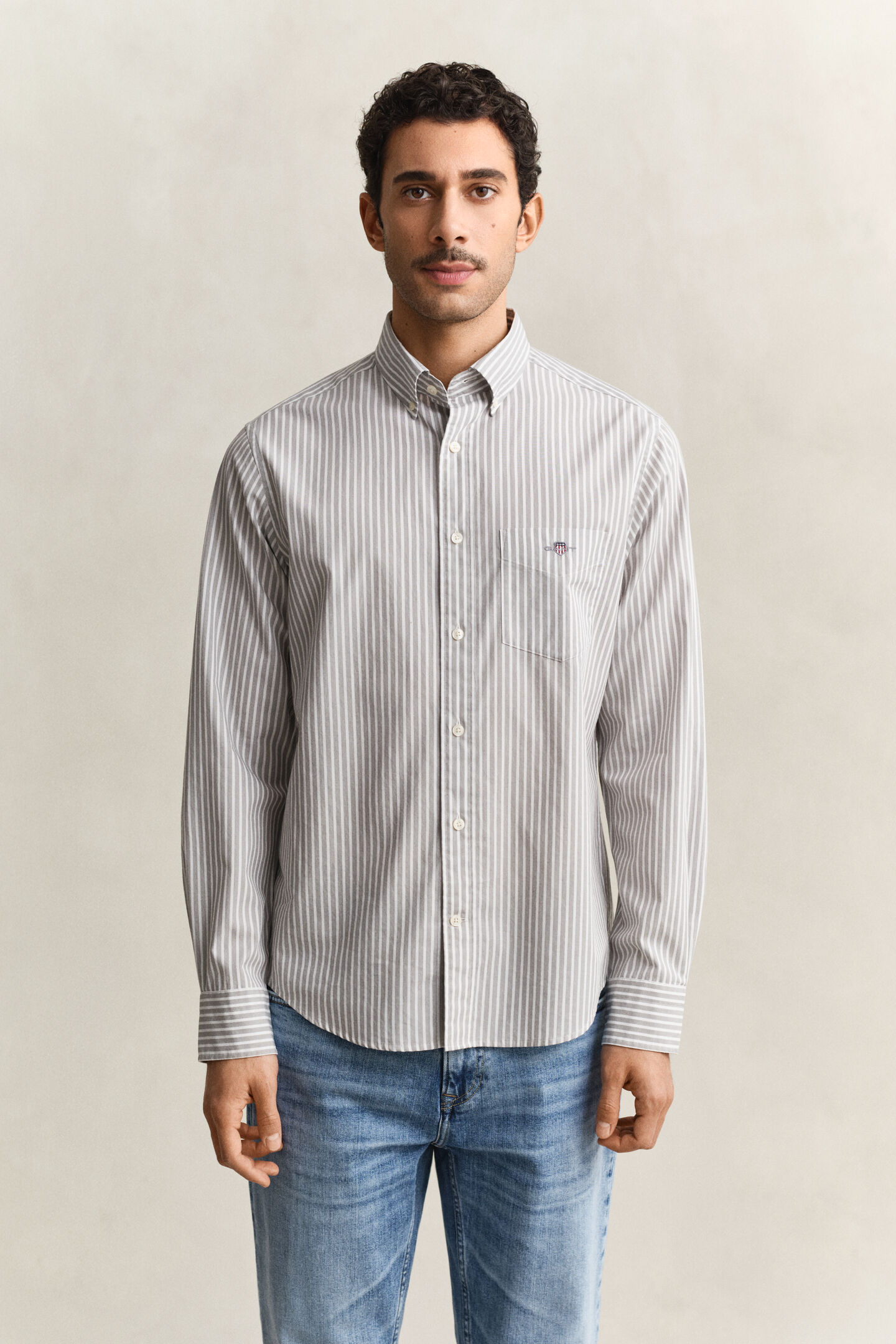 Classic Popeline-Hemd mit Streifen