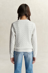 Teen Girls Pullover mit Zopfmuster