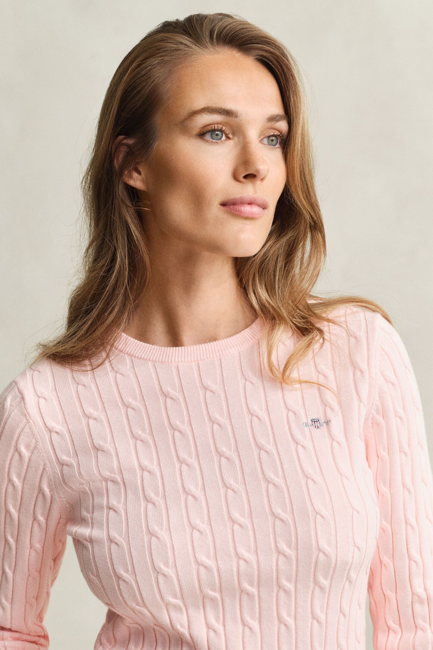 Zopfstrick Rundhalspullover