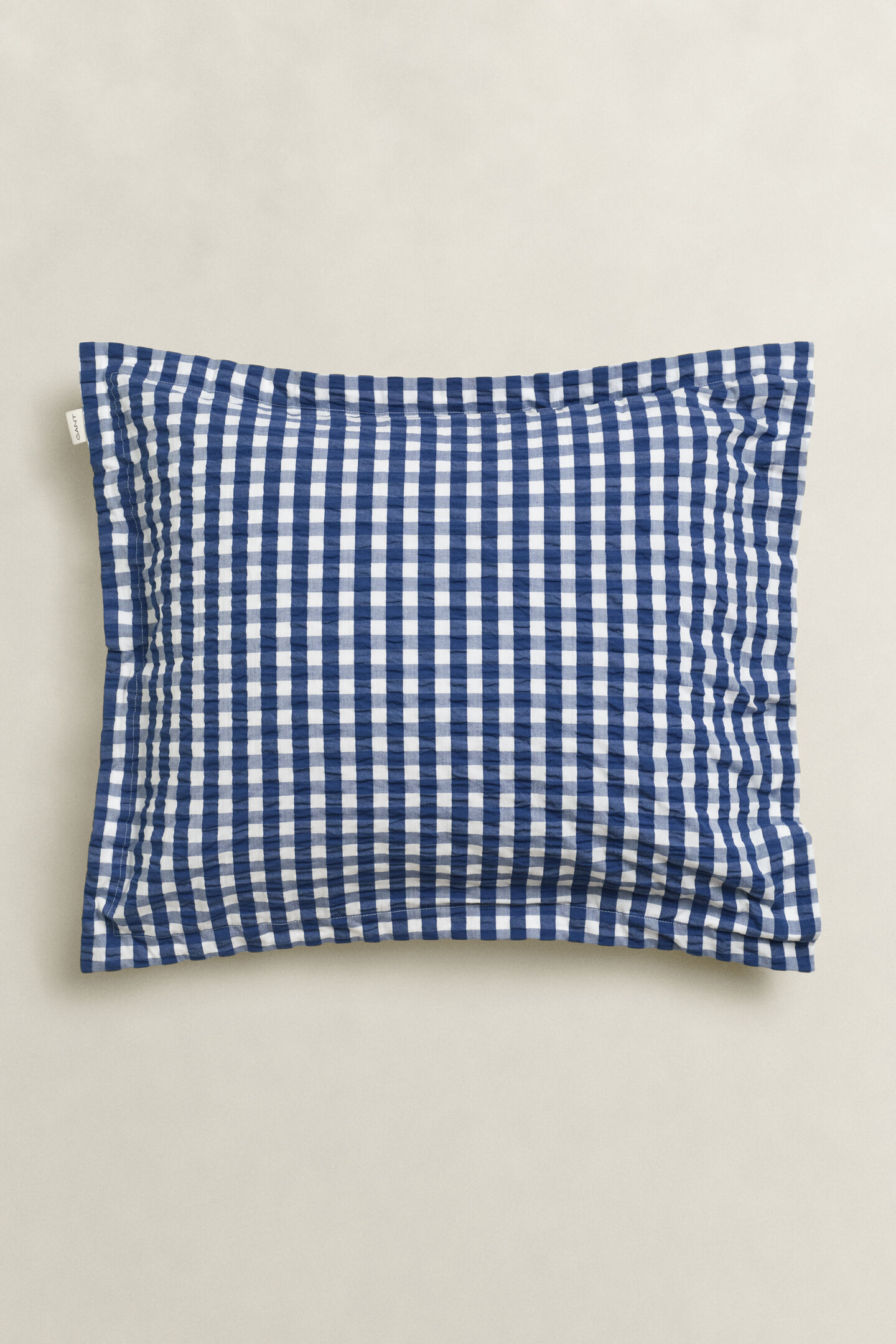 Seersucker Kopfkissenbezug mit Karomuster