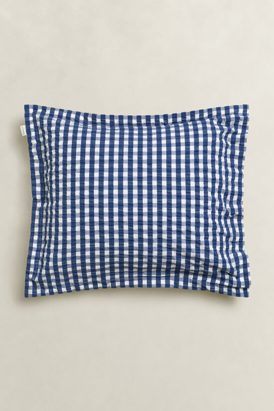 Seersucker Kopfkissenbezug mit Karomuster