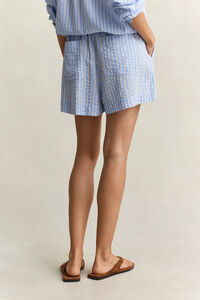 Gestreifte Seersucker Shorts