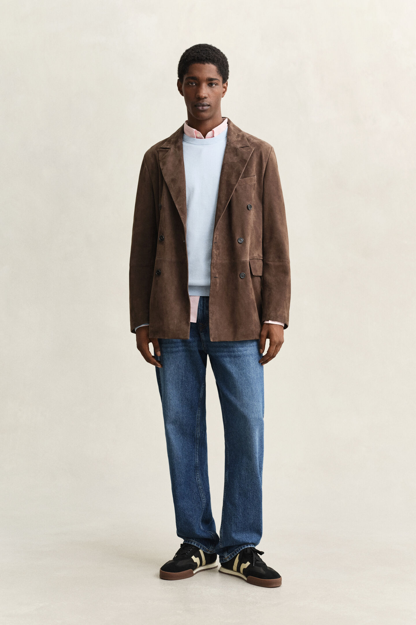 Rundhalspullover aus Baumwolle