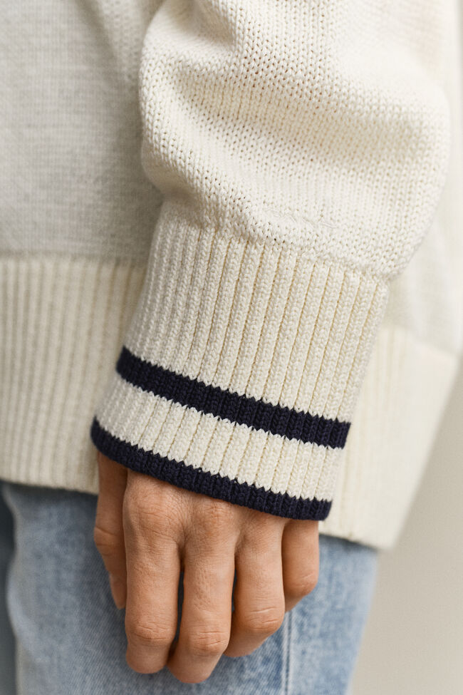 V-Neck Pullover aus Baumwolle