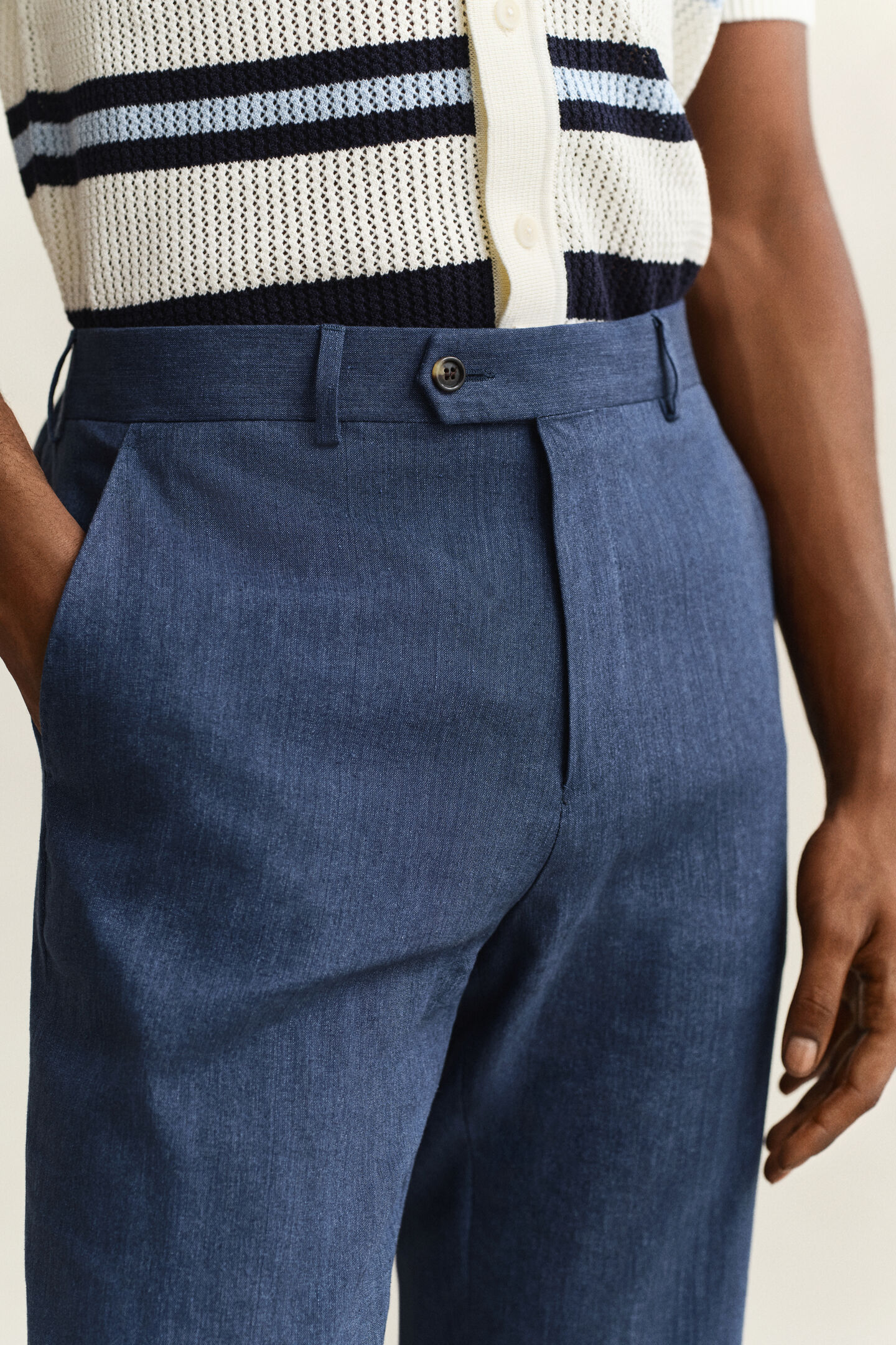 Anzughose aus Leinenmix