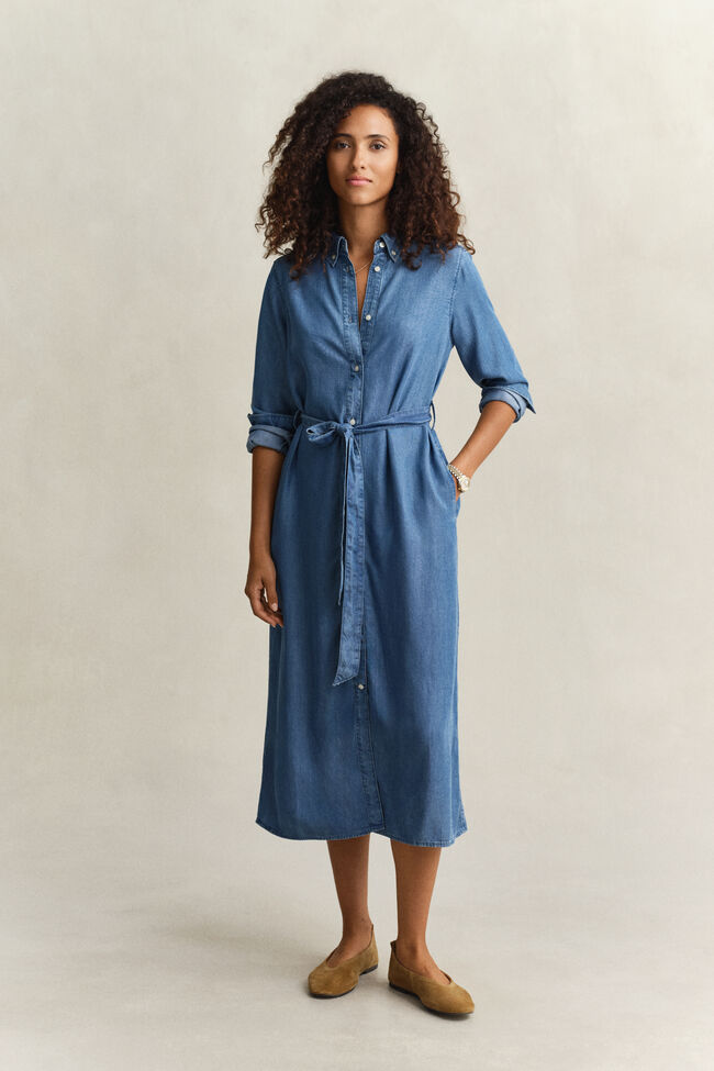 Chambray Hemdblusenkleid