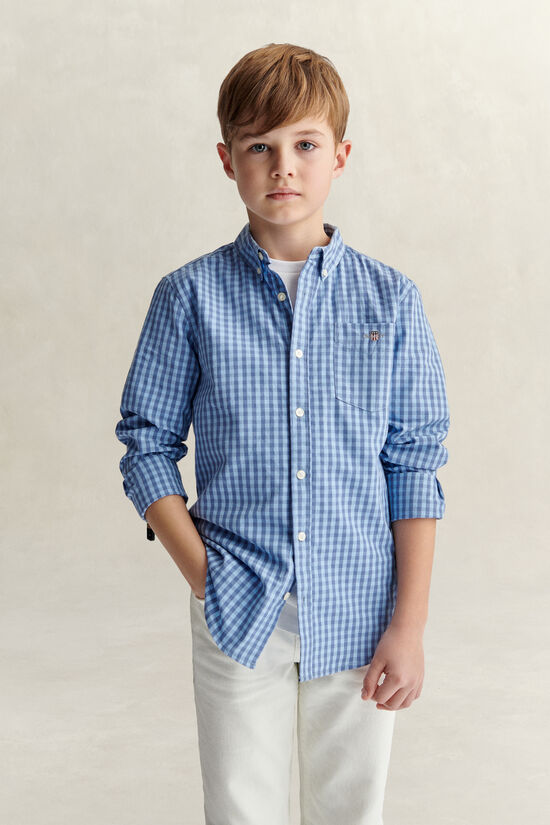 Teen Boys Gingham Popeline-Hemd