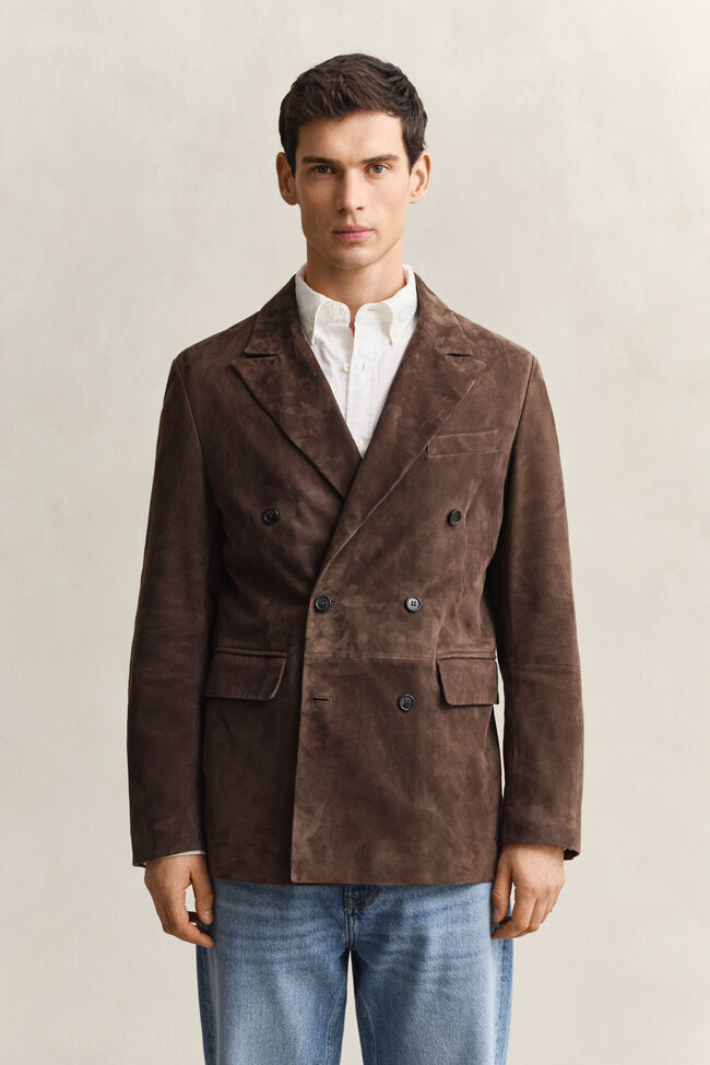 Sakko aus Veloursleder