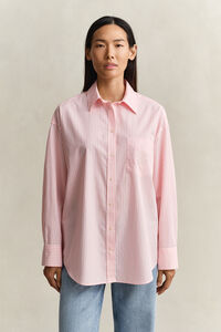 Oversized Classic Popeline Bluse mit Streifen